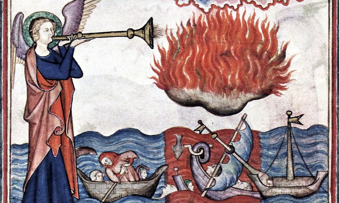 1124px-Cloisters_Apocalypse_-_2nd_Trumpet_-_fire_on_the_sea-e1574450824631