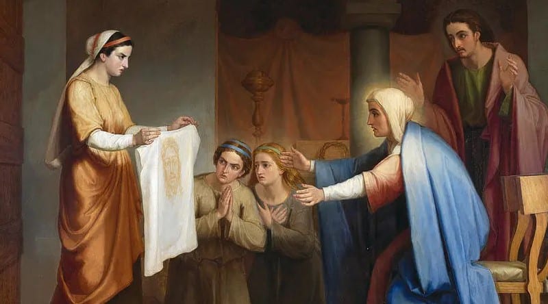 veronica-shows-the-holy-face-to-the-virgin-mary-and-saint-john-juan-antonio-vera-calvo